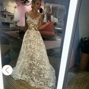 Elegant White Floral Lace Gown